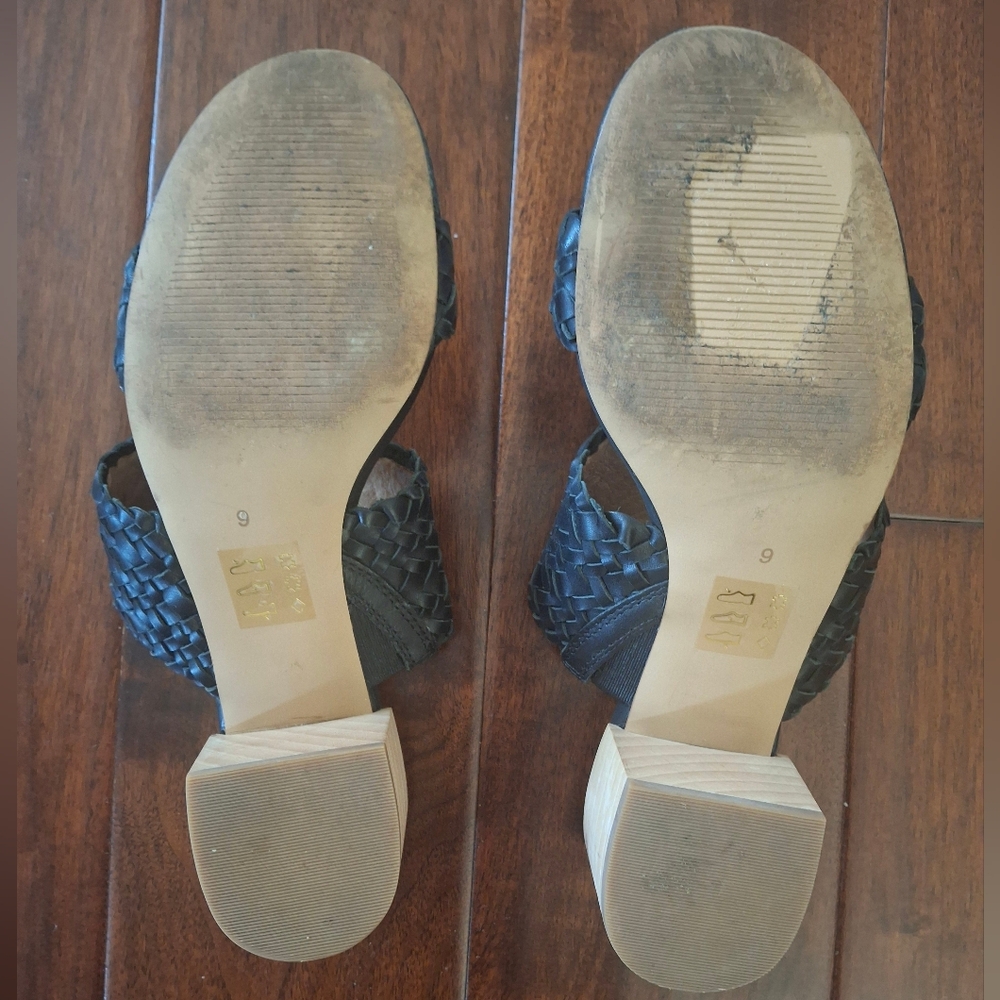 MADEWELL "The Kiera" Mule Sandal in Woven Leather- Black - Size 9 - Picture 4 of 8